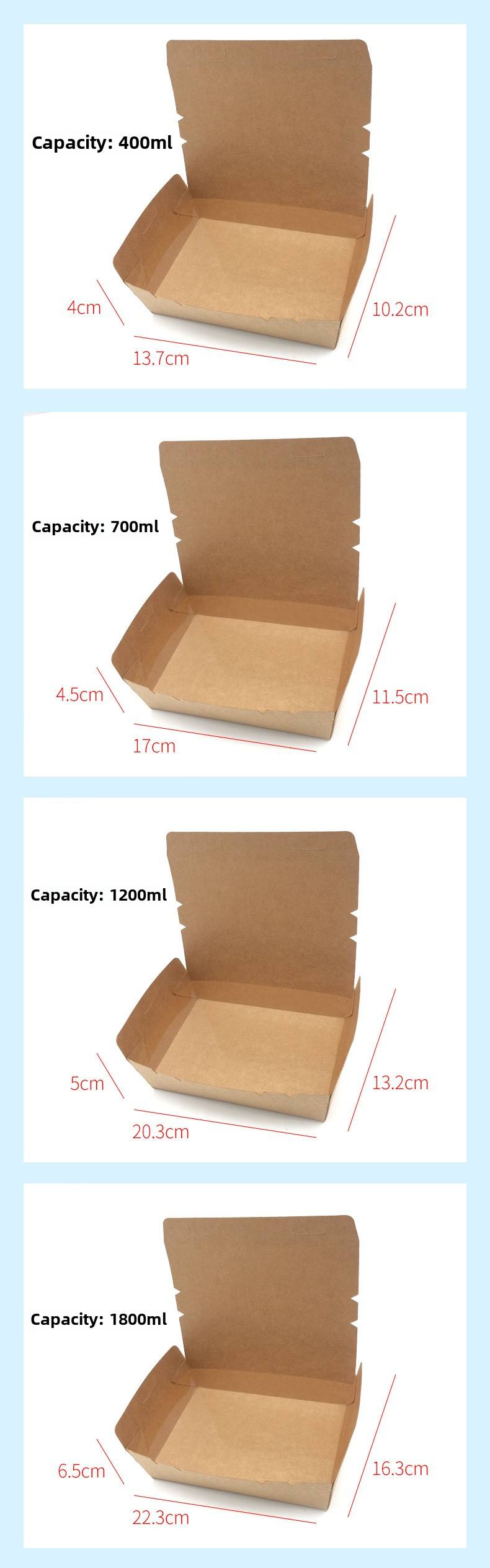 Kraft-Lunchbox (Einweg, Neuheit)